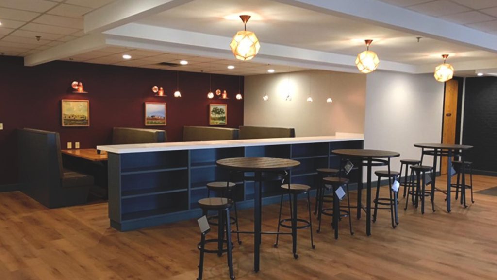 Photo of the renovated cafe on the 3rd floor