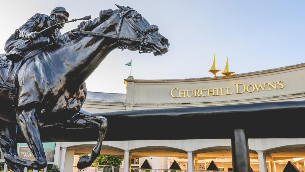 The promenade at Churchill Downs